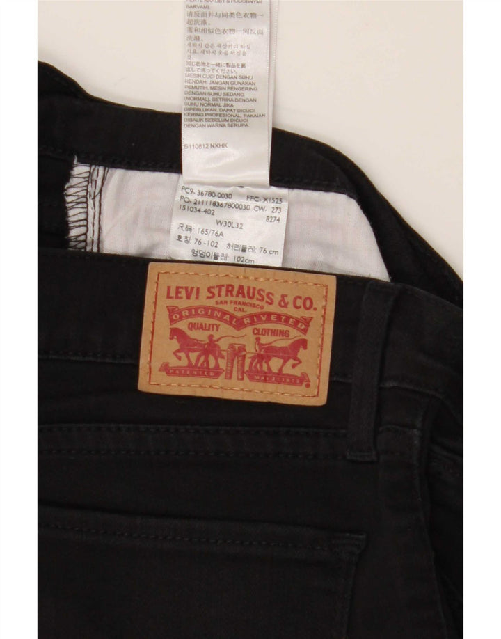 Damskie jeansy Levi's Skinny W30 L32 Czarna bawełna