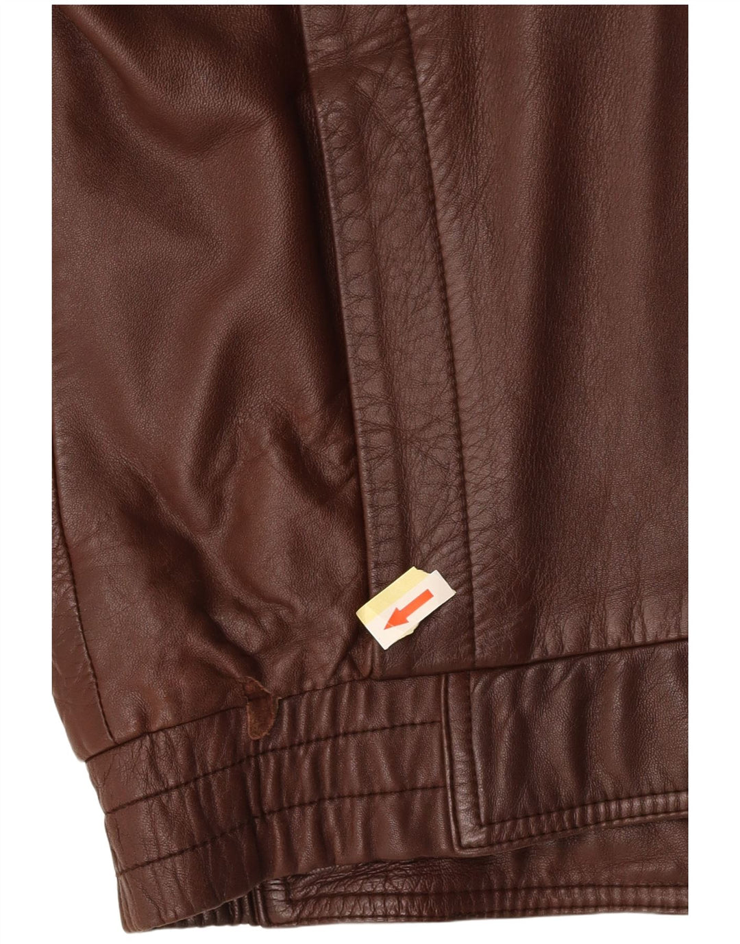 NOBLE Męska kurtka skórzana o luźnym kroju EU 44 XS, brązowa skóra