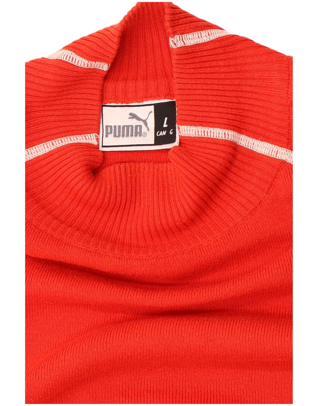 Męski sweter Puma z golfem, duży, czerwony, z blokami kolorów