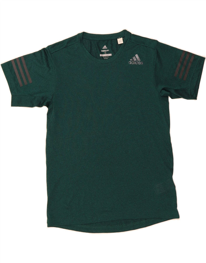 ADIDAS Mens Climacool T-Shirt Top Small Green Polyester Vintage Adidas and Second-Hand Adidas from Messina Hembry 