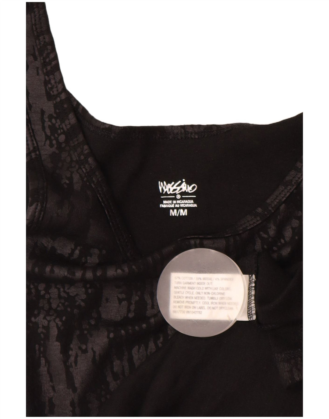 Damska kamizelka MOSSIMO UK 12, średnia czarna, bawełniana z nadrukiem zwierzęcym