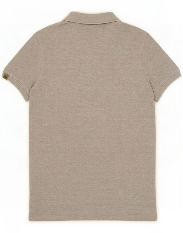 Diesel Męska koszulka polo slim fit, mała, szara, nakrapiana bawełna