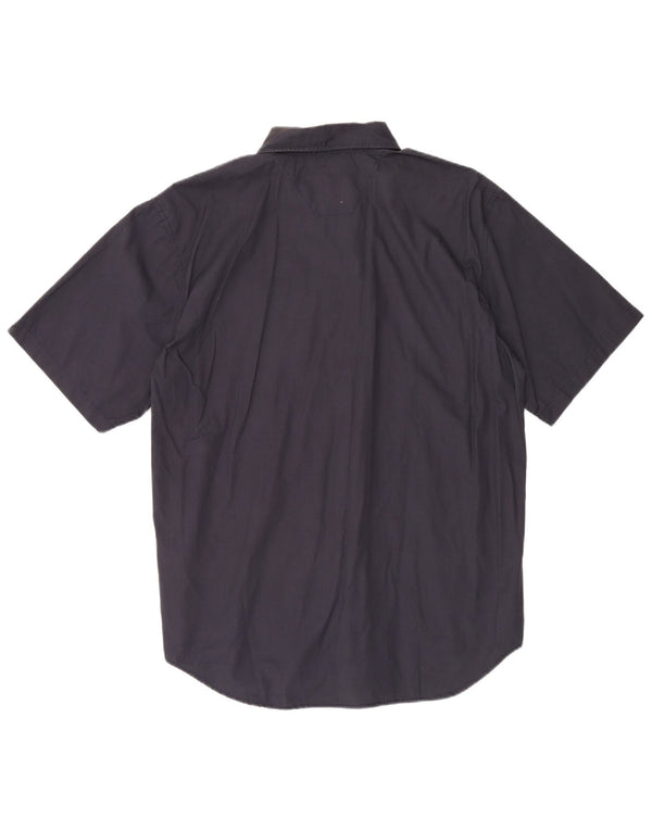 Koszula męska z krótkim rękawem Wrangler 2XL, granatowa, bawełniana