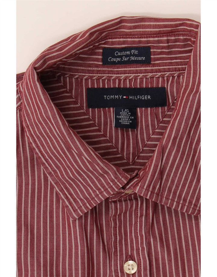 Męska koszula o dopasowanym kroju Tommy Hilfiger w duże czerwone prążki
