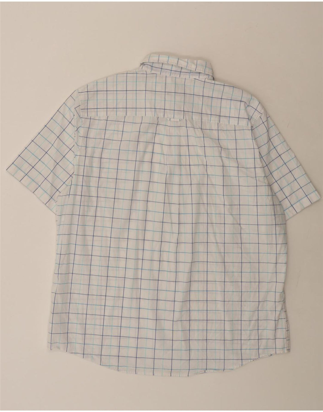 Koszula męska z krótkim rękawem CHAPS 2XL, bawełniana w białą kratkę