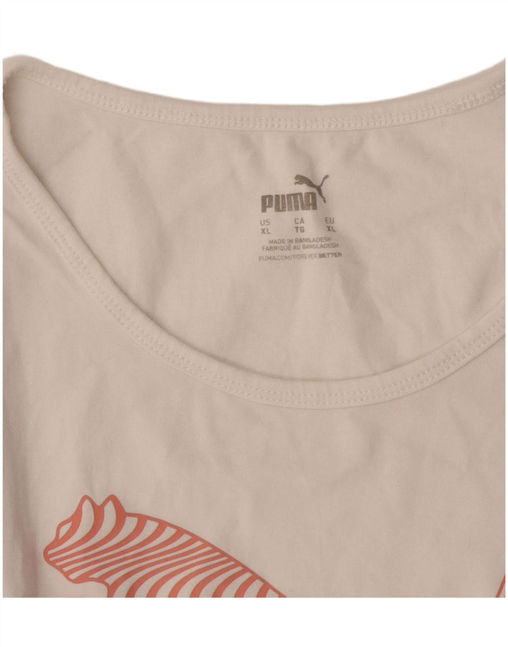 Damska kamizelka z grafiką Puma UK 18 XL, biała