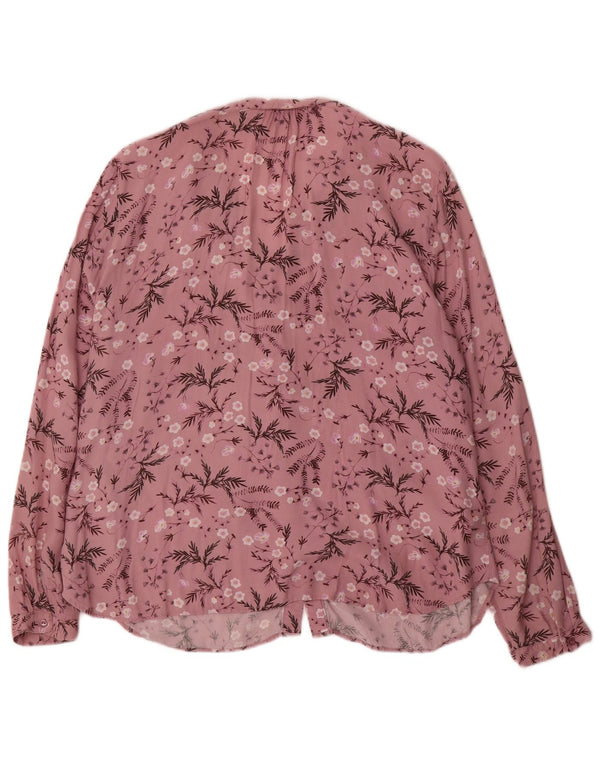 Damska bluzka koszulowa Laura Ashley UK 18 XL Różowa wiskoza w kwiaty