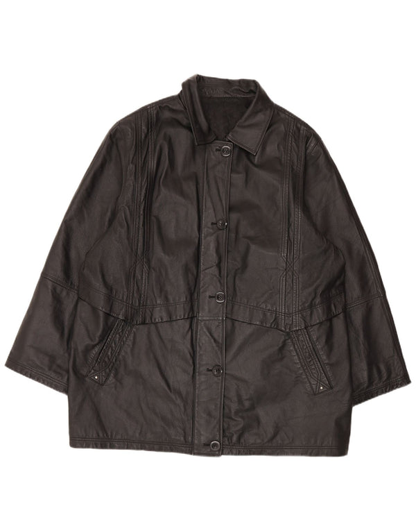 Canda Męska kurtka skórzana IT 52 XL Czarna skóra