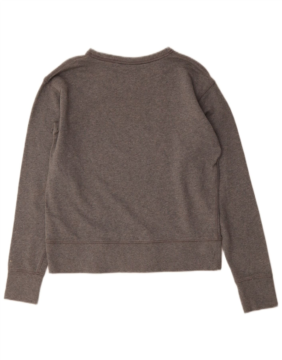 CALVIN KLEIN JEANS Womens Crop Sweatshirt Jumper UK 14 Medium Grey