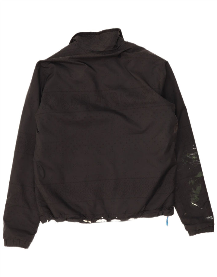 Męska dwustronna kurtka Adidas UK 38 Średni czarny poliester