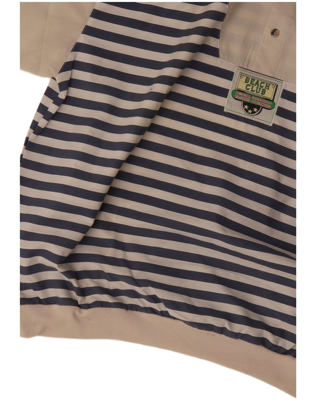 Męska koszula pulowerowa z krótkim rękawem VINTAGE IT 52/54 w duże niebieskie paski