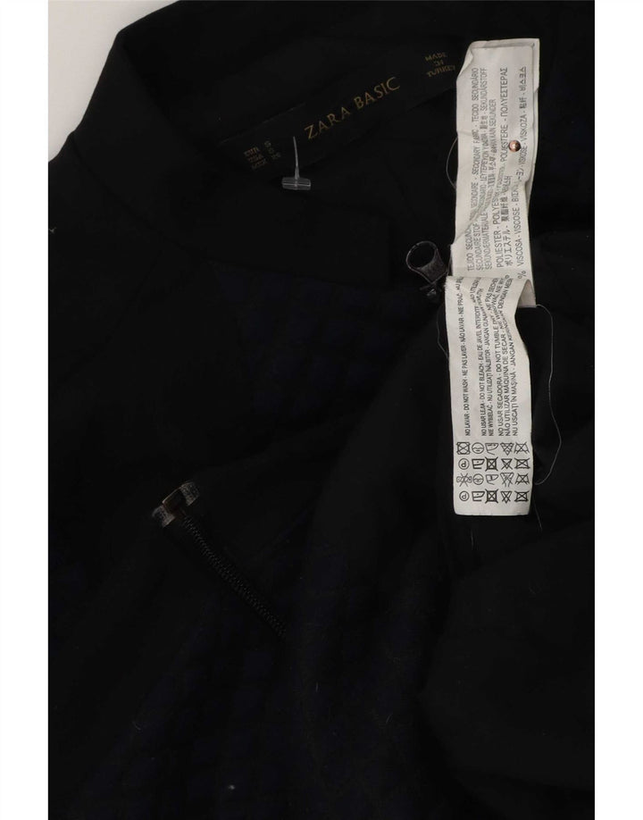 Damska kurtka bomberka oversize Zara UK 10, mała, granatowa, z blokami kolorów
