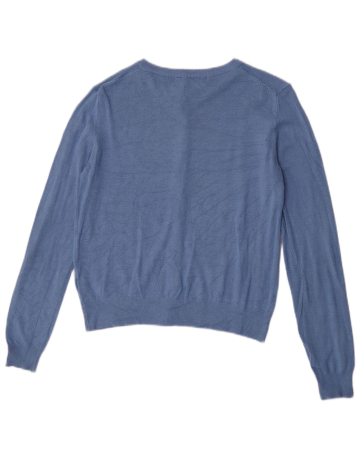 Marks & Spencer Krótki sweter damski UK 10 Small Blue Viscose