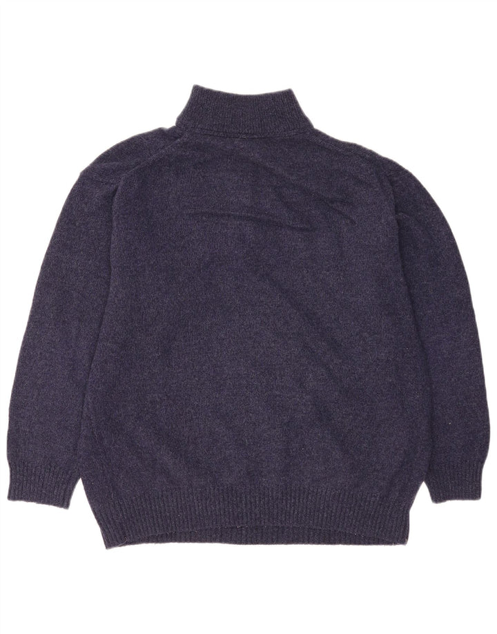 Męski sweter z zamkiem błyskawicznym Murphy & Nye, duży, granatowy, wełniany