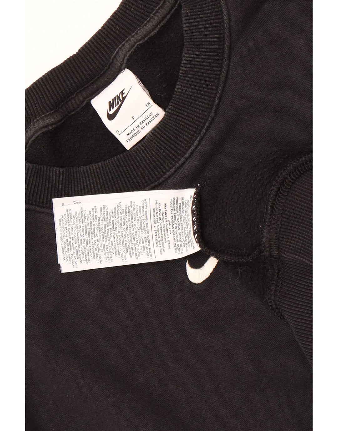 Męska bluza dresowa Nike o luźnym kroju, mała, czarna, bawełniana