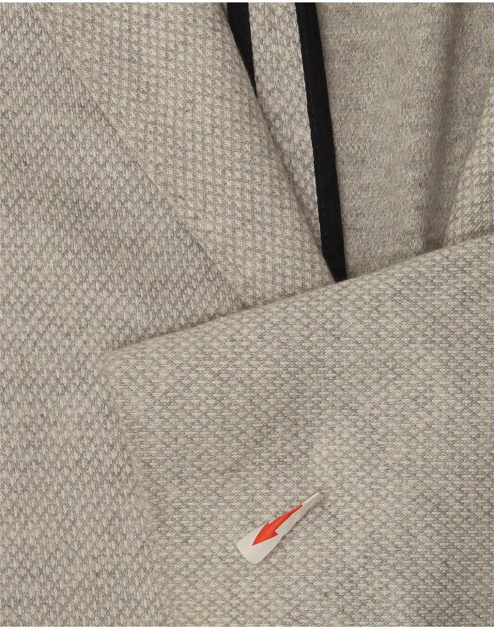 Męska marynarka zapinana na 2 guziki Massimo Dutti EU 56 XL Szara tkanina argyle/diament
