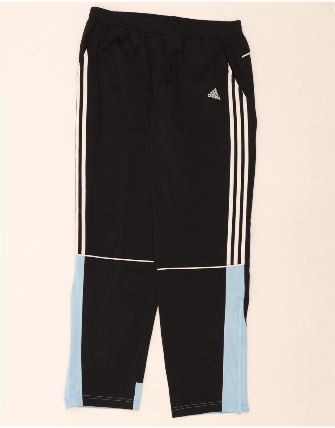 Męskie spodnie dresowe Adidas UK 40/42 Średni czarny poliester z blokami kolorów