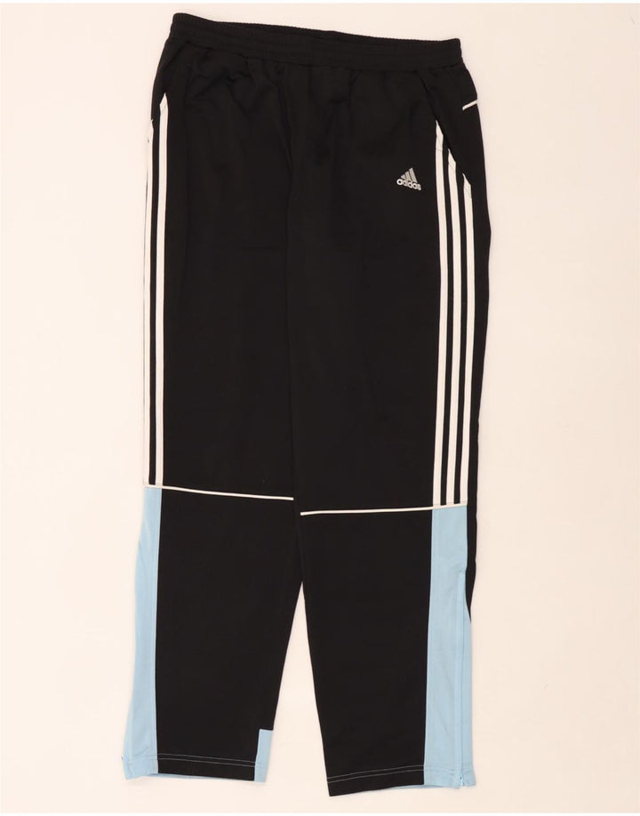 Męskie spodnie dresowe Adidas UK 40/42 Średni czarny poliester z blokami kolorów