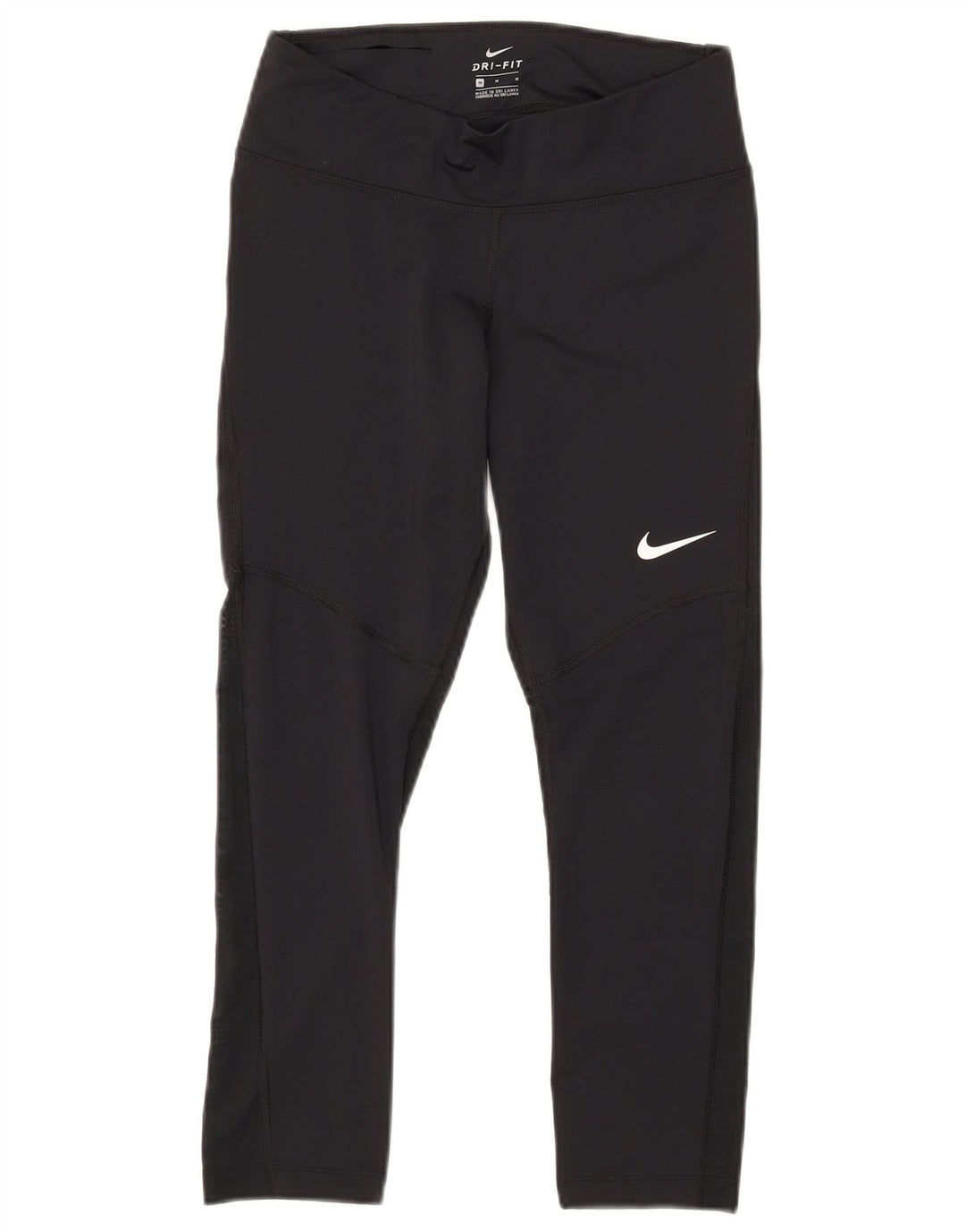 Damskie legginsy NIKE Dri Fit UK 12, średni czarny poliester