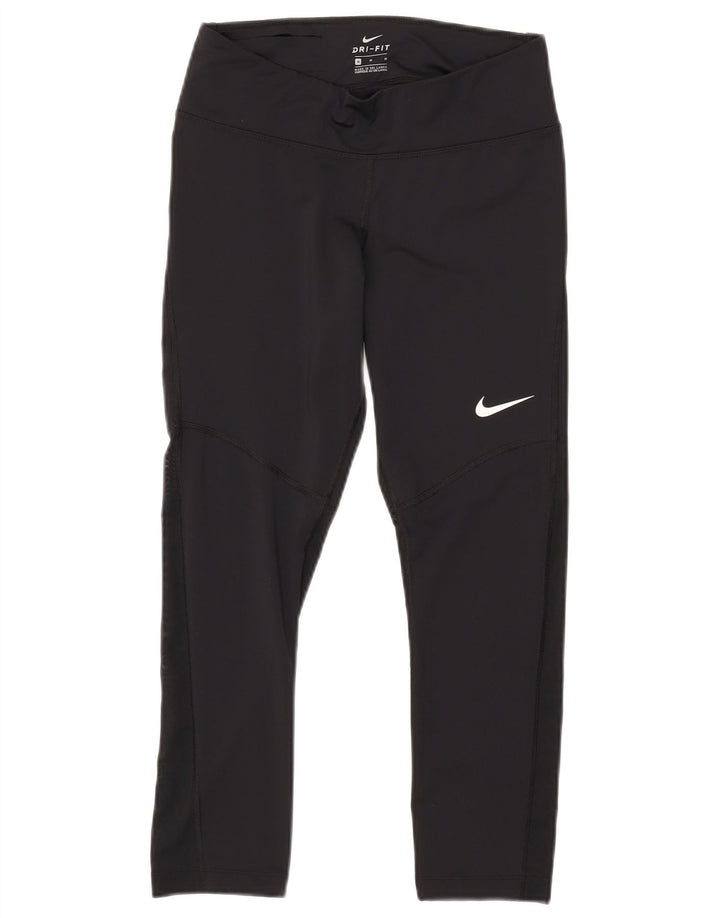 Damskie legginsy NIKE Dri Fit UK 12, średni czarny poliester