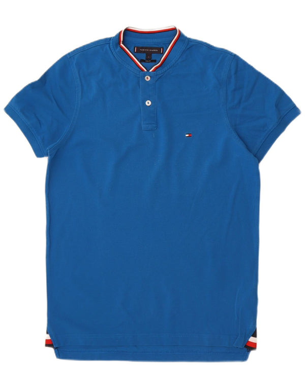 Męska koszulka polo Slim Fit Tommy Hilfiger, mała, niebieska, bawełniana