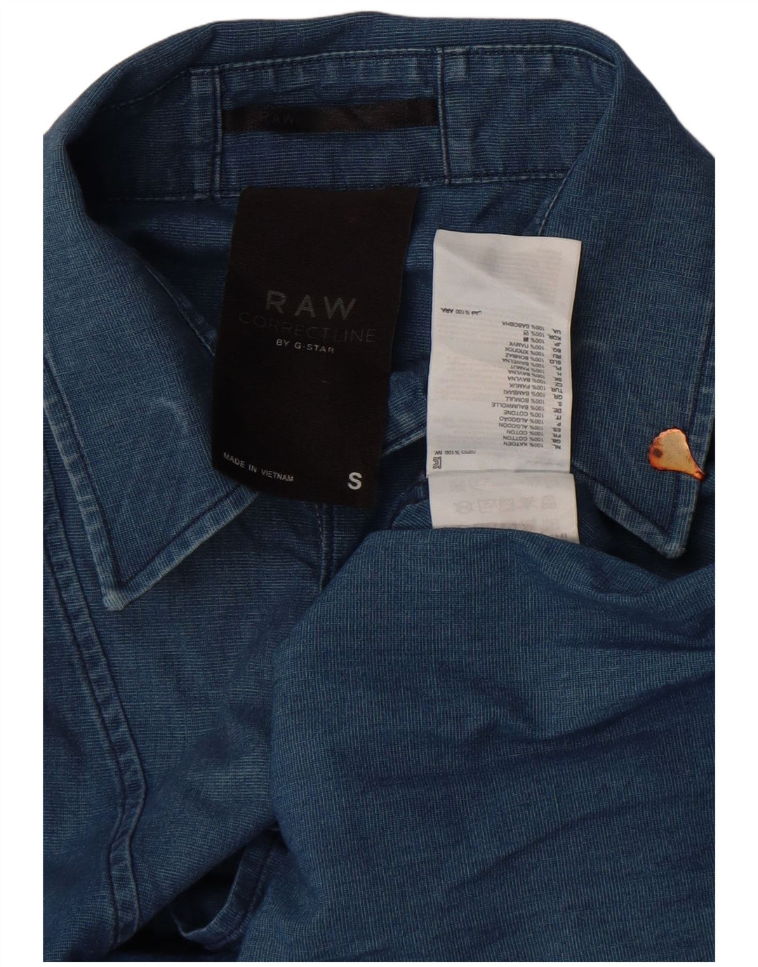 Koszula męska G-Star, mała, niebieska, bawełniana
