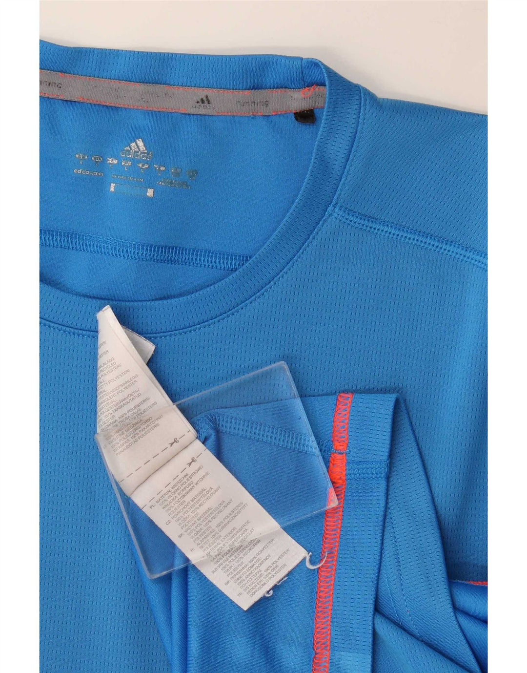 Adidas Męski T-shirt Top Duży Niebieski Poliester