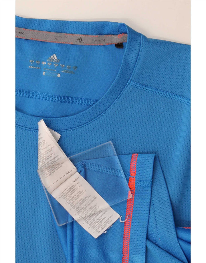Adidas Męski T-shirt Top Duży Niebieski Poliester