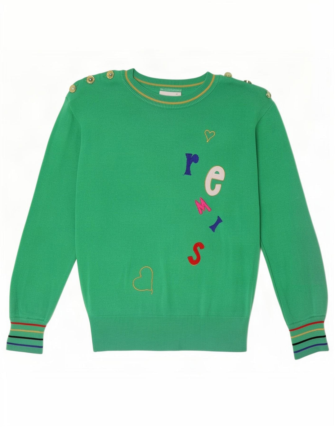 Damski sweter damski Basler Graphic z okrągłym dekoltem UK 14, średni zielony