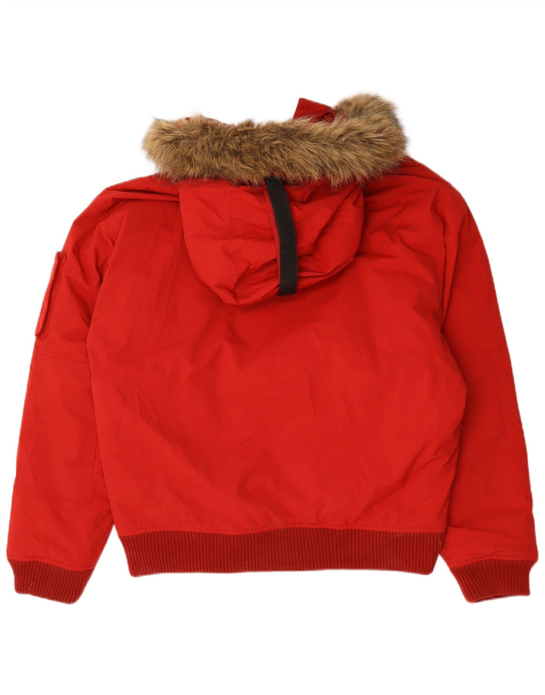 Męska ocieplana kurtka z kapturem Helly Hansen UK 40, duża, czerwona nylonowa