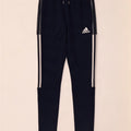 Damskie spodnie dresowe Adidas UK 10, małe, granatowe, poliestrowe