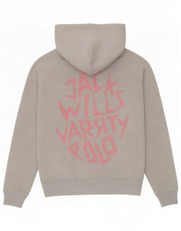 Damski sweter z kapturem Jack Wills Graphic, oversize, UK 10, mały, szary