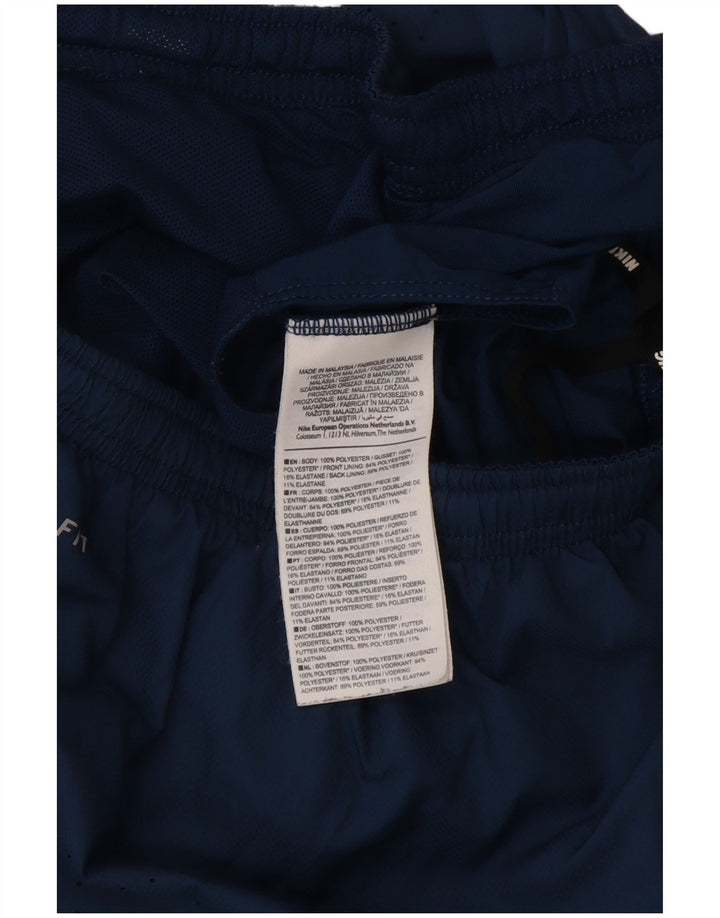 Męskie spodenki sportowe Nike o regularnym kroju, średnioniebieskie, poliestrowe, z blokami kolorów
