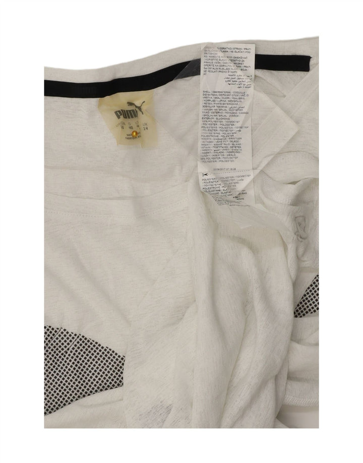 PUMA Womens Oversized Graphic T-Shirt Top UK 14 Medium  White Polyester Vintage Puma and Second-Hand Puma from Messina Hembry 