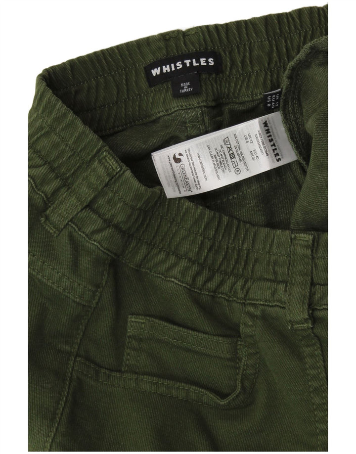 WHISTLES Damskie jeansy o luźnym kroju z wysokim stanem UK 12 Medium W30 L26 Zielone