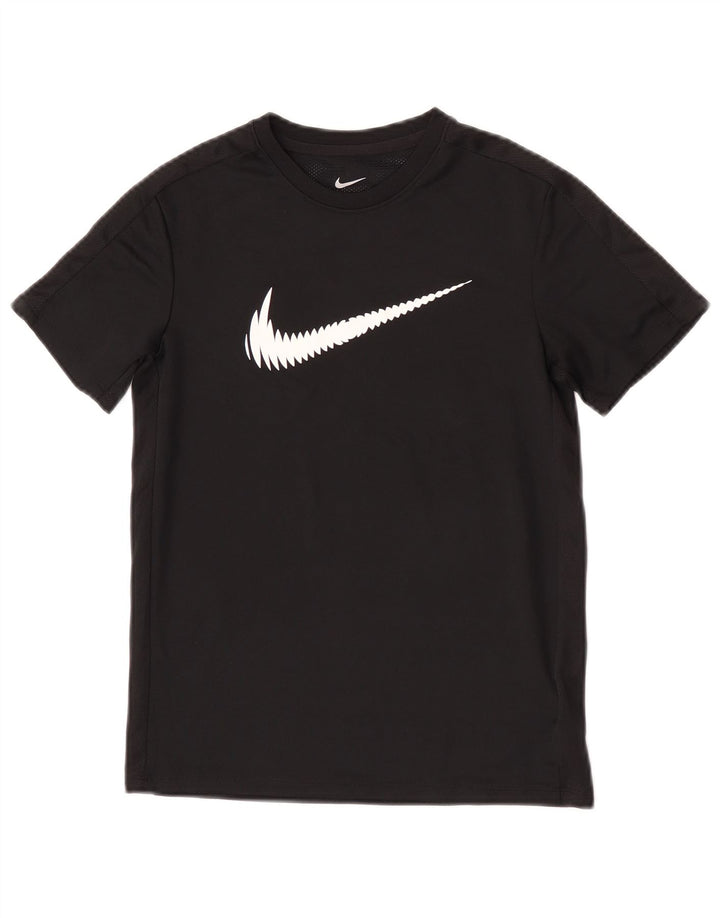 Chłopięcy T-shirt Nike Dri Fit z grafiką, 10-11 lat, średni czarny poliester