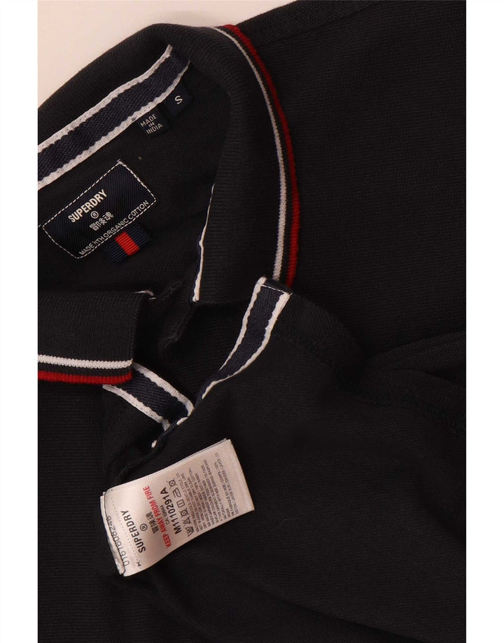 Męska koszulka polo Superdry o regularnym kroju, mała, granatowa, bawełniana