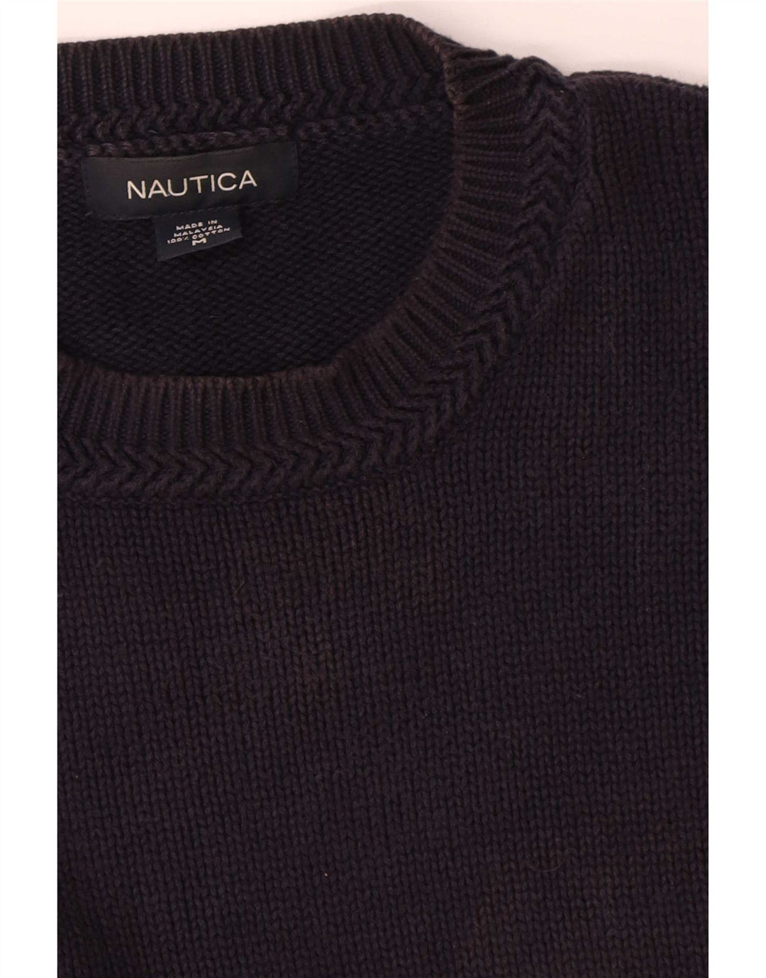 Męski sweter Nautica o luźnym kroju z okrągłym dekoltem, średni granat