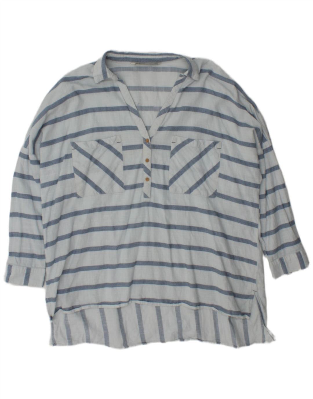 Damska bluzka oversize Zara UK 18 XL w niebieskie paski