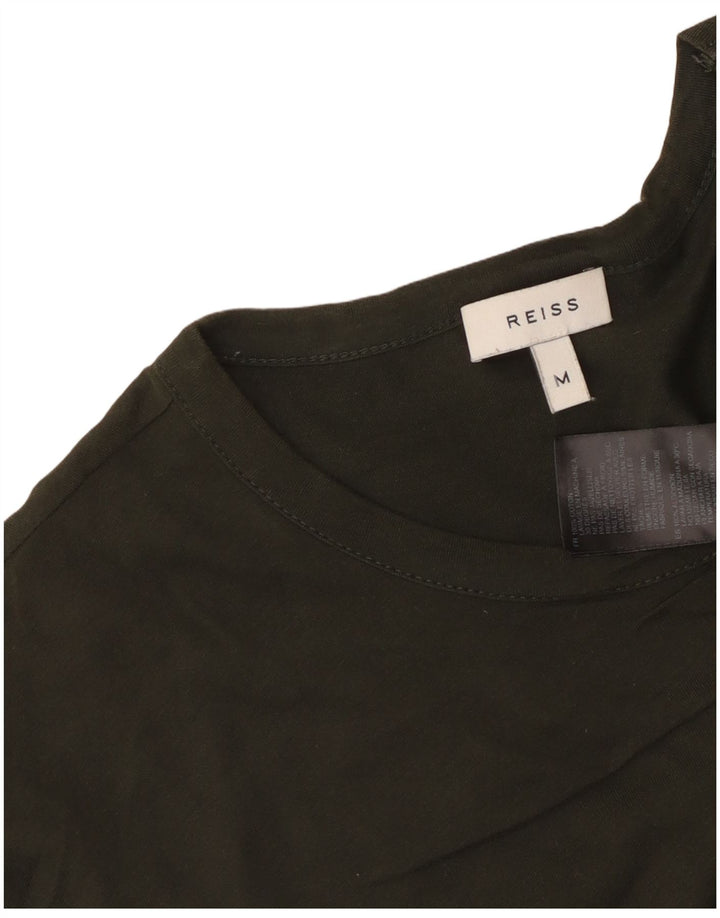 T-shirt męski Reiss, bawełniany, średni khaki