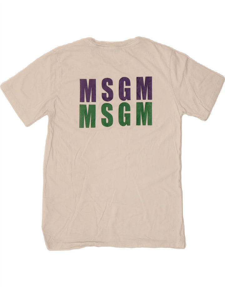 MSGM Boys Graphic T-Shirt Top 13-14 Years White Vintage MSGM and Second-Hand MSGM from Messina Hembry 