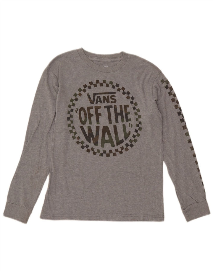 Damski top VANS Graphic z długim rękawem, UK 10, mały, szary, bawełniany