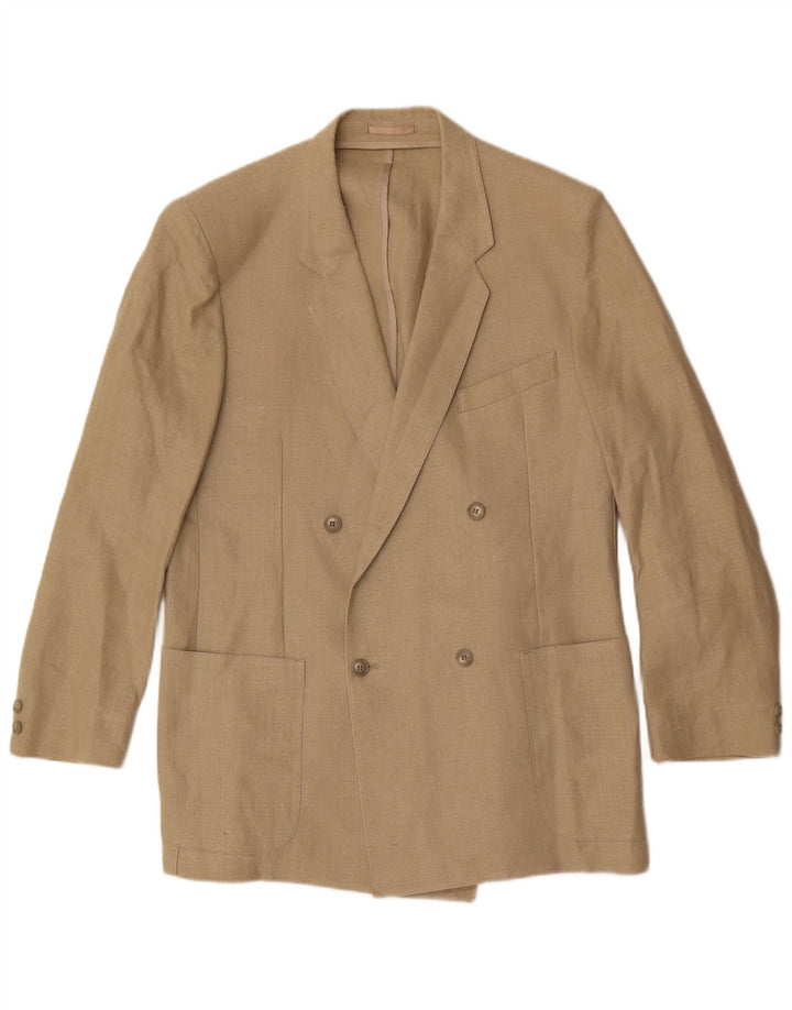 High Sky Mens Double Breasted Blazer Jacket UK 38 Medium Beige