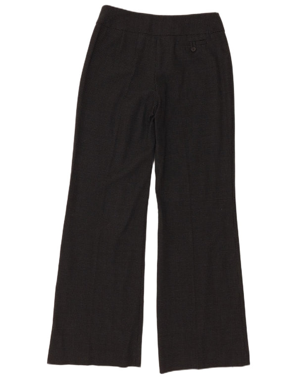 Damskie spodnie garniturowe z szeroką nogawką Oasis UK 10 Small W28 L33 Czarna wełna w cętki