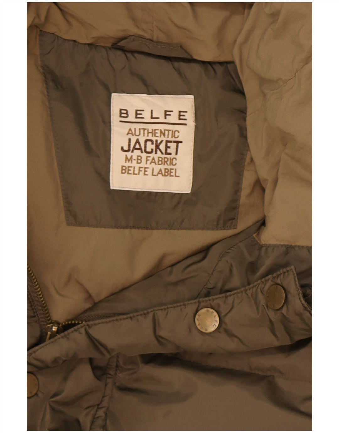 Męska ocieplana kurtka z kapturem Belfe UK 44 2XL Khaki, poliamid