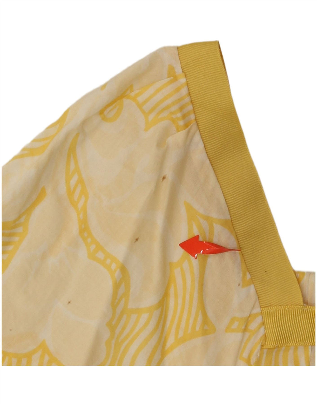 Damska krótka bluzka MOSSIMO UK 16, duża, żółta, bawełniana w kwiaty