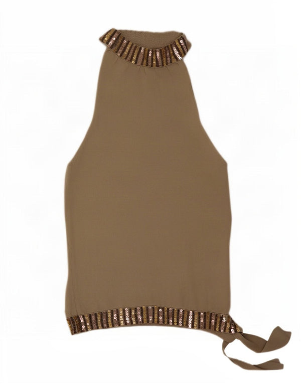 Damski top Zara Halter UK 12 Średni szary Rayon