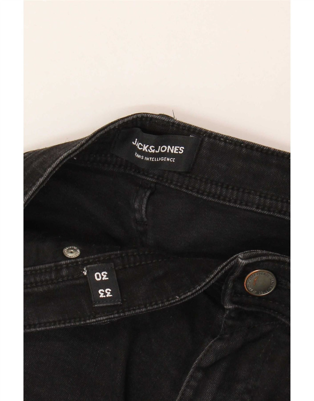 Męskie jeansy Jack & Jones GLENN Slim W33 L30 Czarne bawełniane