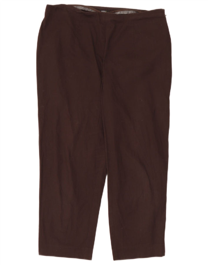 Spodnie damskie Marks & Spencer Straight Capri UK 12 Medium W30 L22 Brązowe