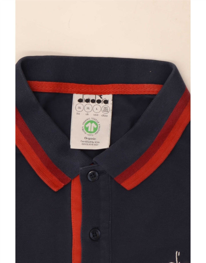 Męska koszulka polo Diadora XL w granatowe paski